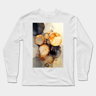 Radiant Rings - Abstract Alcohol Ink Resin Art Long Sleeve T-Shirt